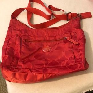 Coach satin purse